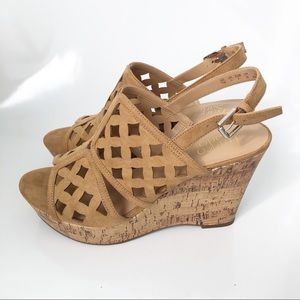 Franco Sarto Lattice Wedge Cork Platform Sandal 11